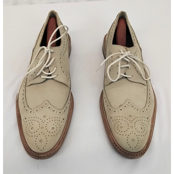 John W. Nordstrom Lucas Dress Shoes Men\'s Size 9M Sand Suede w/ Dust Bag #W4334 main image 15